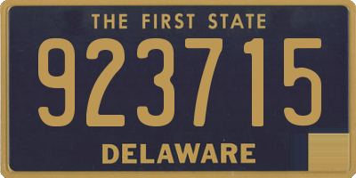 DE license plate 923715