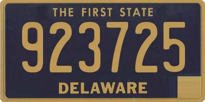 DE license plate 923725