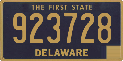 DE license plate 923728