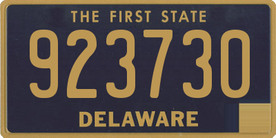 DE license plate 923730