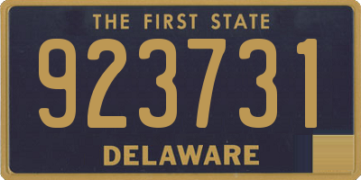 DE license plate 923731