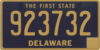 DE license plate 923732