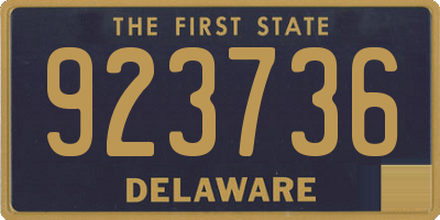 DE license plate 923736