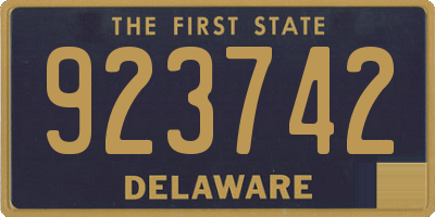DE license plate 923742