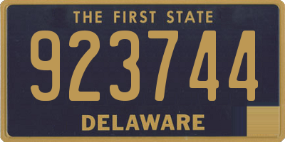 DE license plate 923744