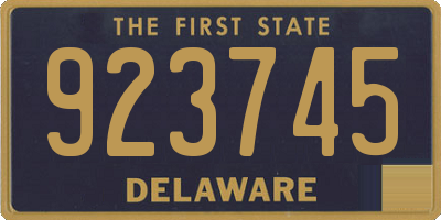 DE license plate 923745
