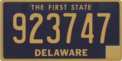 DE license plate 923747