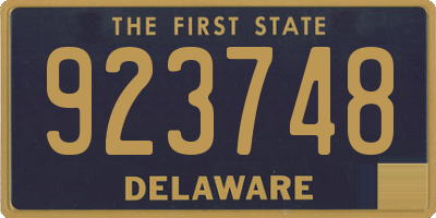 DE license plate 923748