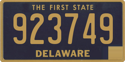 DE license plate 923749