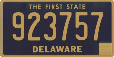 DE license plate 923757
