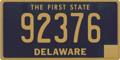 DE license plate 92376