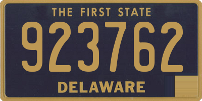 DE license plate 923762