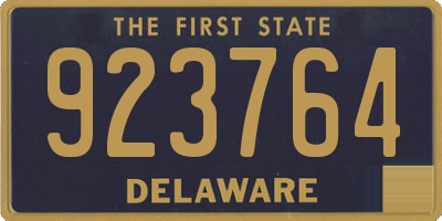 DE license plate 923764