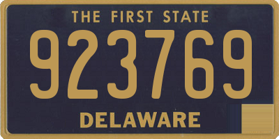 DE license plate 923769