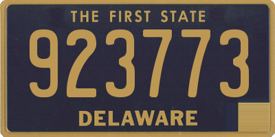 DE license plate 923773