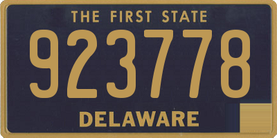 DE license plate 923778