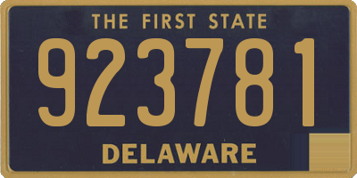 DE license plate 923781
