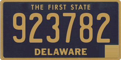 DE license plate 923782