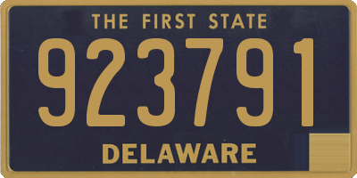 DE license plate 923791