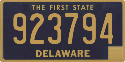 DE license plate 923794