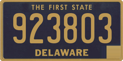 DE license plate 923803