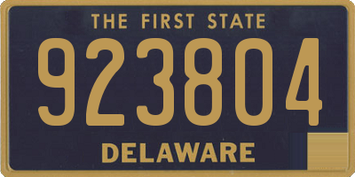 DE license plate 923804