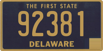 DE license plate 92381