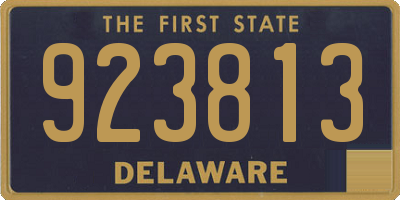 DE license plate 923813