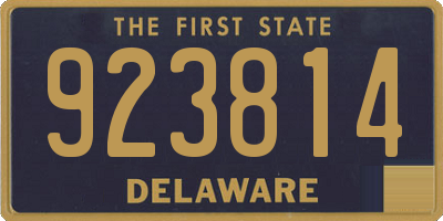 DE license plate 923814