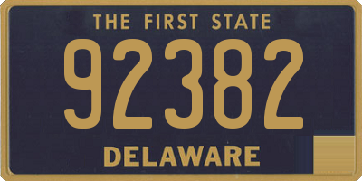 DE license plate 92382