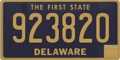DE license plate 923820