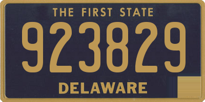 DE license plate 923829