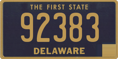 DE license plate 92383