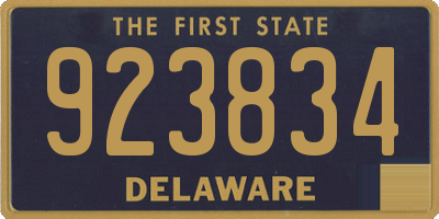 DE license plate 923834
