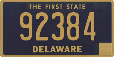 DE license plate 92384