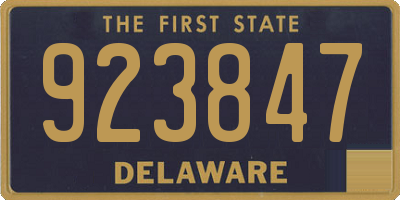 DE license plate 923847