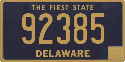 DE license plate 92385