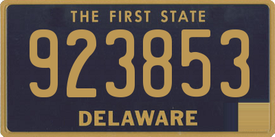 DE license plate 923853