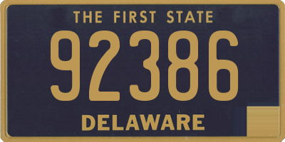 DE license plate 92386