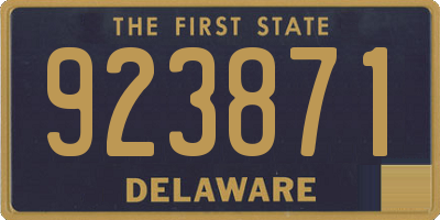 DE license plate 923871