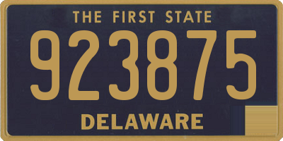 DE license plate 923875