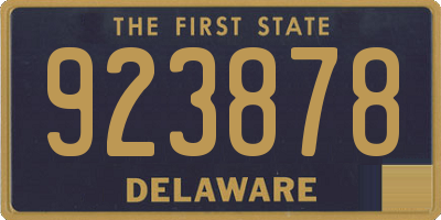 DE license plate 923878