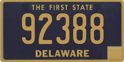 DE license plate 92388