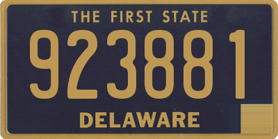 DE license plate 923881