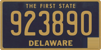 DE license plate 923890