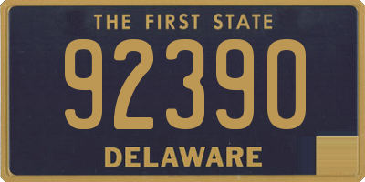 DE license plate 92390