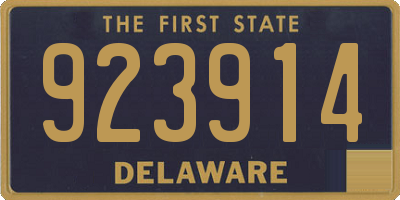 DE license plate 923914
