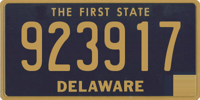 DE license plate 923917