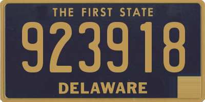 DE license plate 923918