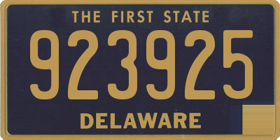 DE license plate 923925